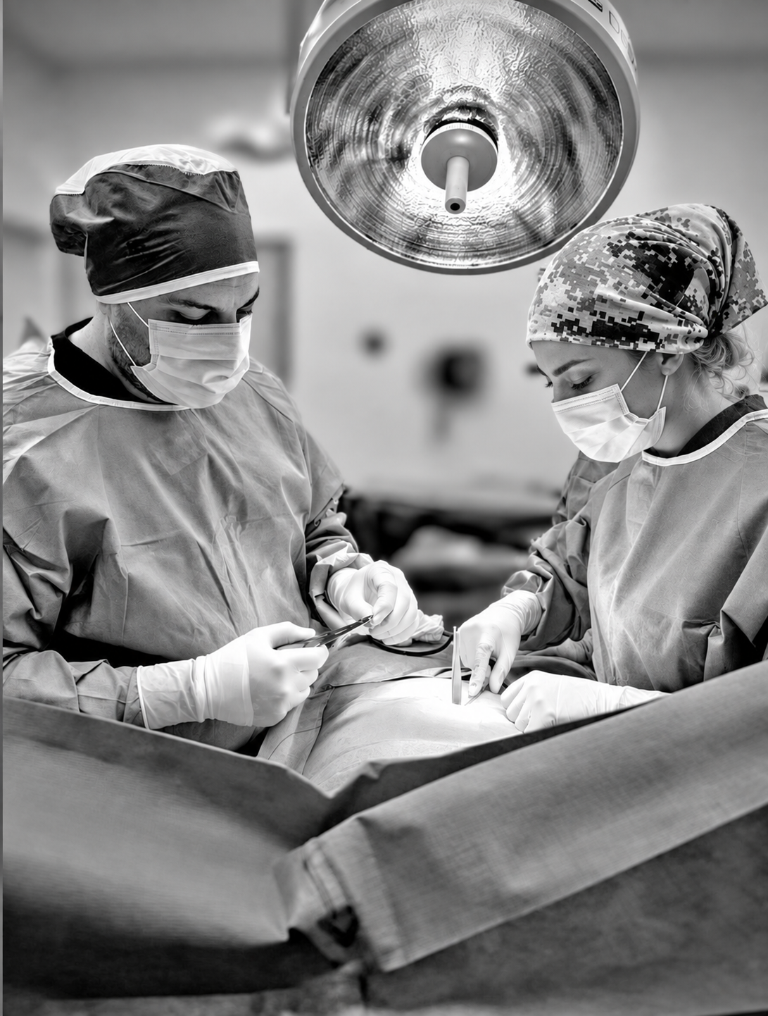 Dr. Salomón Molerés durante un procedimiento